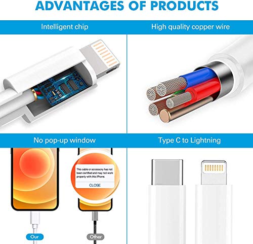 Sundix USB C לכבל ברק, 3fack 3ft ברק ל- USB-C [MFI מוסמך AMCL1001] כבל טעינה מהיר תואם לאייפון